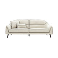 **Tytuł techniczny: Elegancka, jasna sofa z poduszkami, nowoczesny design**